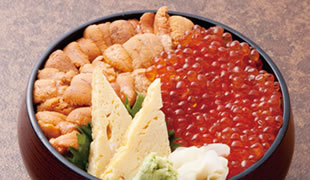 うにいくら二色丼