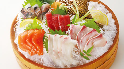 おすすめ活魚と刺身五点盛