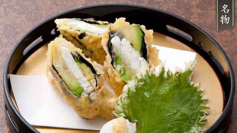 鯛とアボカドのはさみ揚げ